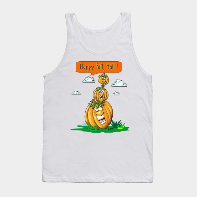 Pumpkins Pumpkins Pumpkins Happy fall yall Halloween and Thanksgiving Gift Tank Top by SidneyTees